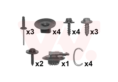 Clips De Fixation Pare-Chocs Pour Mercedes 190E/W201 - Lot De 2 - Réf. 2018800114 - Pièce De Rechange Plastique