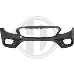 Pare-chocs avant, noir lisse, sans options lave-phares, avec emplacements radars, modèle Sport/optik