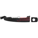 Poignée extérieure de porte avant gauche, avec trou barillet, noire