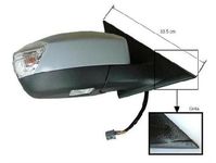 Rétroviseur droit électrique, à peindre, chauffant, avec clignotant, avec éclairage au sol, rabattement électrique