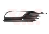 Grille inférieure avant droite, avec emplacement antibrouillard, avec emplacement moulure, avec moulure chromée, sauf finitions pack extérieur S-Line / E-Tron / S3