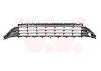 Grille inférieure centrale avant, position : centrale, avec moulure chromée, avec emplacement moulure, teinte : noir, montage avec moulure chromée - sauf finitions Alltrack / Golf R / pack extérieur R-Line