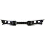 Grille de calandre, noire avec contour chromé