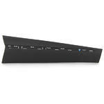 Moulure de porte avant droite, noire, avec emplacement jonc