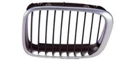 Grille gauche de calandre / noire et chromée