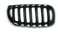 Grille de calandre droite / noire / avec cadre chromée (vendu à l'unité)