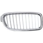 Grille droite de calandre, grise et chromée, modèle Modern line