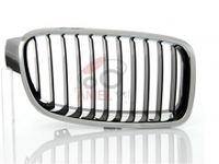 Grille droite de calandre, noire et chromée, modèle basic line