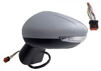 Rétroviseur gauche, complet, électrique, glace convexe, chauffant, avec clignotant, 6 pins