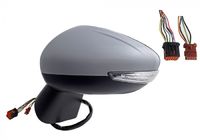 Rétroviseur gauche, complet, électrique, glace convexe, chauffant, à peindre, rabattable électriquement, avec clignotant, avec éclairage au sol, 2 pins 8 pins