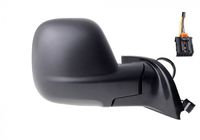 Rétroviseur droit, complet, électrique, glace convexe, chauffant, rabattable électriquement, sonde température, 2 pins, 7 pins