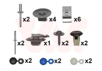 Kit agrafes de pare-chocs arrière pour Peugeot Traveller, achat / vente