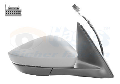 Rétroviseur Extérieur Gauche Asphérique Chauffant RIDEX 1914M0135 – Compatible Opel Corsa D/E, Remplacement Facile