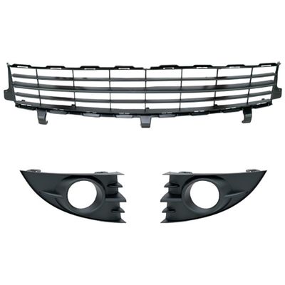 Grilles De Pare-choc Avant Noires Pour Renault Scénic 2 Phase 2 (08/2006 - 03/2009) - Réf. 7701477302