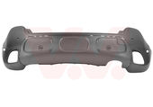 Pare-chocs arrière, position centrale, avec emplacement radar, 6 trous, teinte noir, avec enjoliveur de pare-chocs arrière clipsé dessus, pour Park Assist, avec supports cap, compatible jusqu'à 05/2021 pour CITROEN C3 AIRCROSS A PARTIR DE 06/2017
