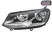 Phare gauche halogène, feu de jour à ampoule classique, compatible jusqu'à 10/2014 pour VOLKSWAGEN TOUAREG DE 06/2010 A 12/2014